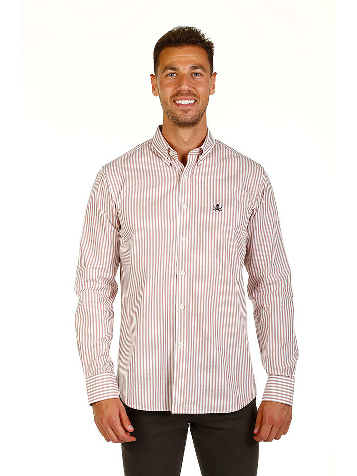 The Time of Bocha Koszula "Cotton" - Regular fit - w kolorze jasnoróżowo-białym rozmiar: XXL