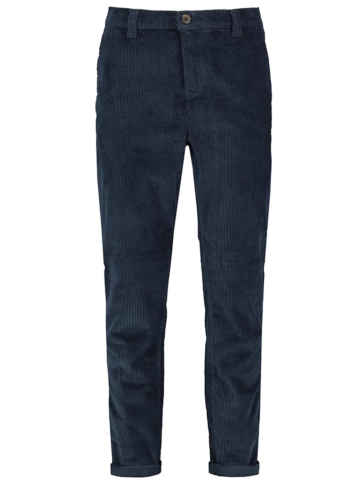 Stitch & Soul Spodnie sztruksowe w kolorze granatowym rozmiar: L