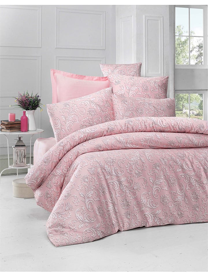 Komplet pościeli satynowej "Verano" w kolorze jasnoróżowym