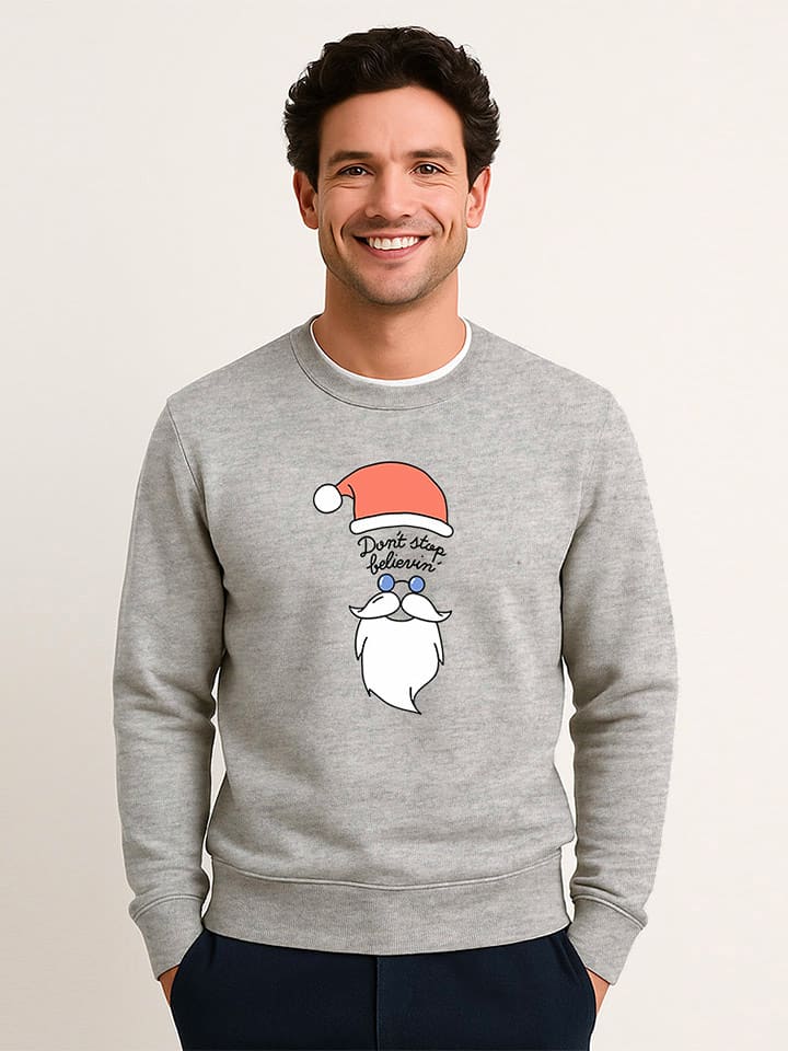 WOOOP Bluza "Dont stop believin" w kolorze szarym rozmiar: M