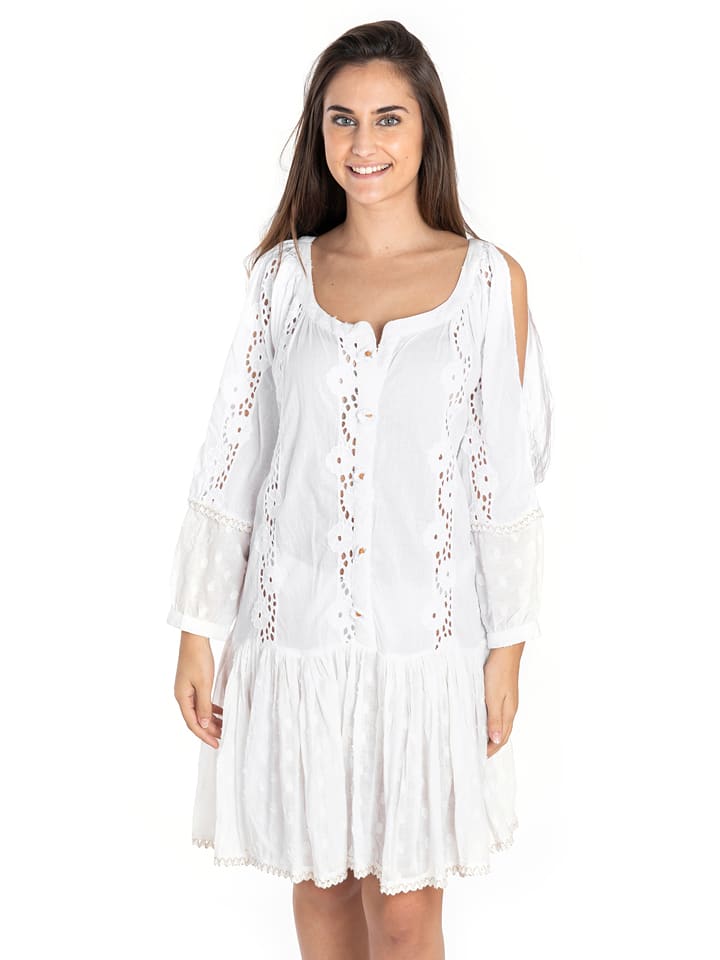 SIGRIS Moda Sukienka w kolorze białym rozmiar: L