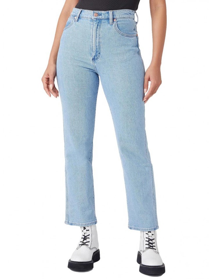 Wrangler Dżinsy "Wild West Canyon Bluestone" - Regular fit - w kolorze błękitnym rozmiar: W42/L32