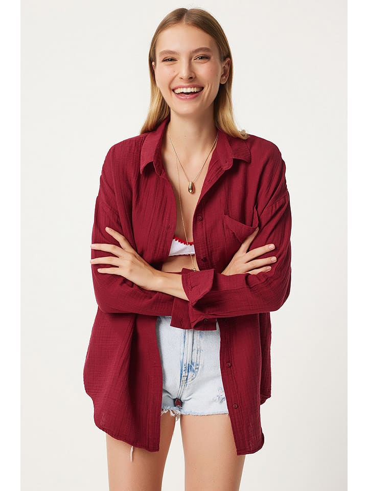 Happiness Istanbul Bluzka w kolorze bordowym rozmiar: 38