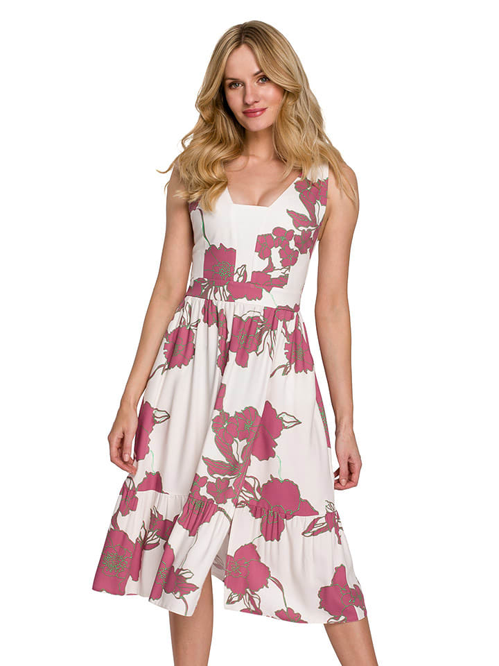 Sukienka w kolorze kremowo-różowym