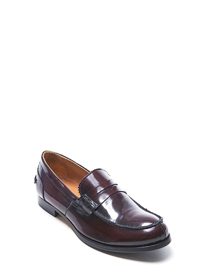 British Passport Skórzane mokasyny w kolorze bordowym rozmiar: 42