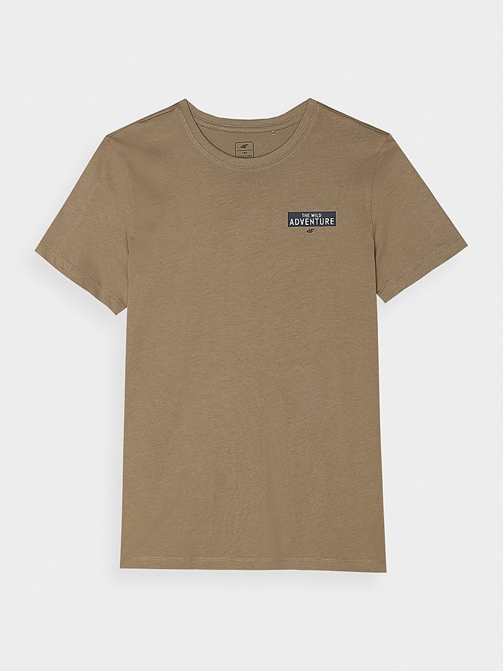 4F Koszulka w kolorze jasnobrązowym rozmiar: 122
