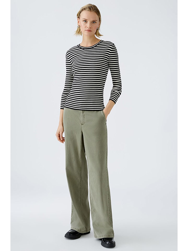 Oui Sweter w kolorze czarno-kremowym rozmiar: 38