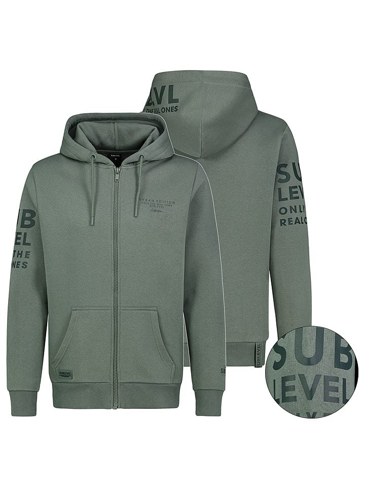 Sublevel Bluza "Nik" w kolorze zielonym rozmiar: L