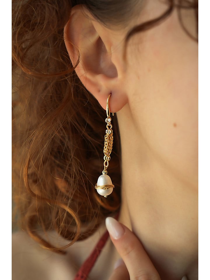 Pierres delicates Pozłacane kolczyki z cyrkoniami rozmiar: onesize