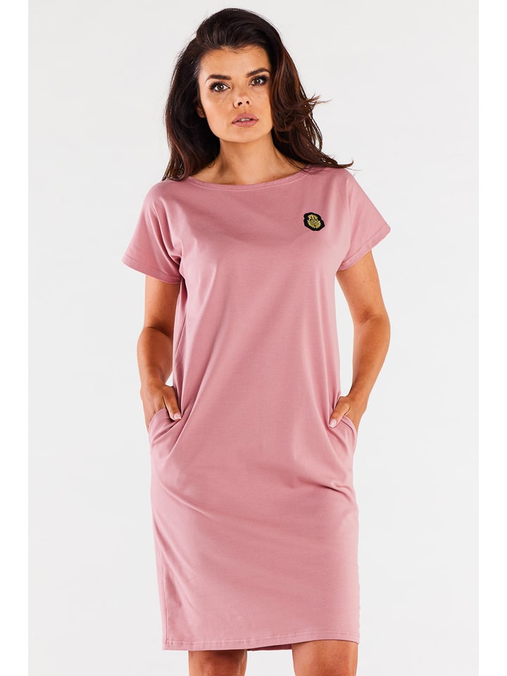 INFINITE YOU Sukienka w kolorze jasnoróżowym rozmiar: S