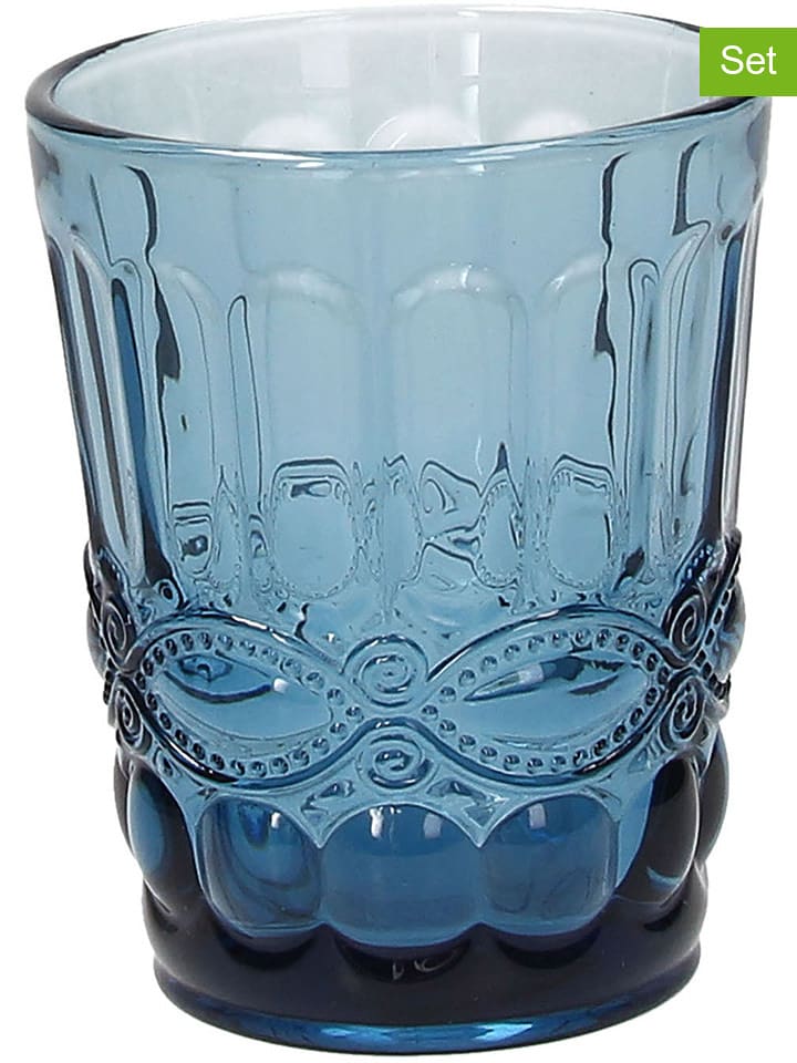 Tognana Szklanki (6 szt.) "Madame Azzurro" w kolorze błękitnym - 230 ml rozmiar: onesize