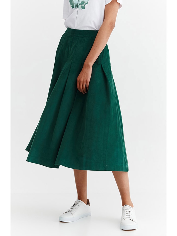 Spódnica w kolorze ciemnozielonym ze wzorem