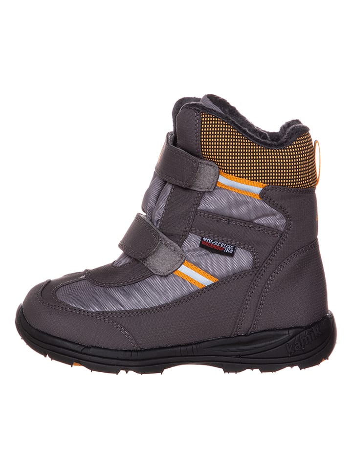 Kamik Kozaki zimowe "Triton" w kolorze antracytowo-pomarańczowym rozmiar: 34