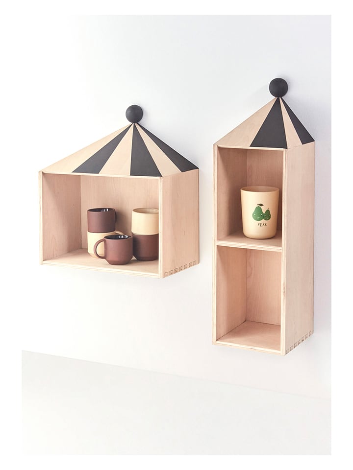 OYOY mini Regał "Circus" w kolorze beżowym - 15 x 15,5 x 51 cm rozmiar: onesize