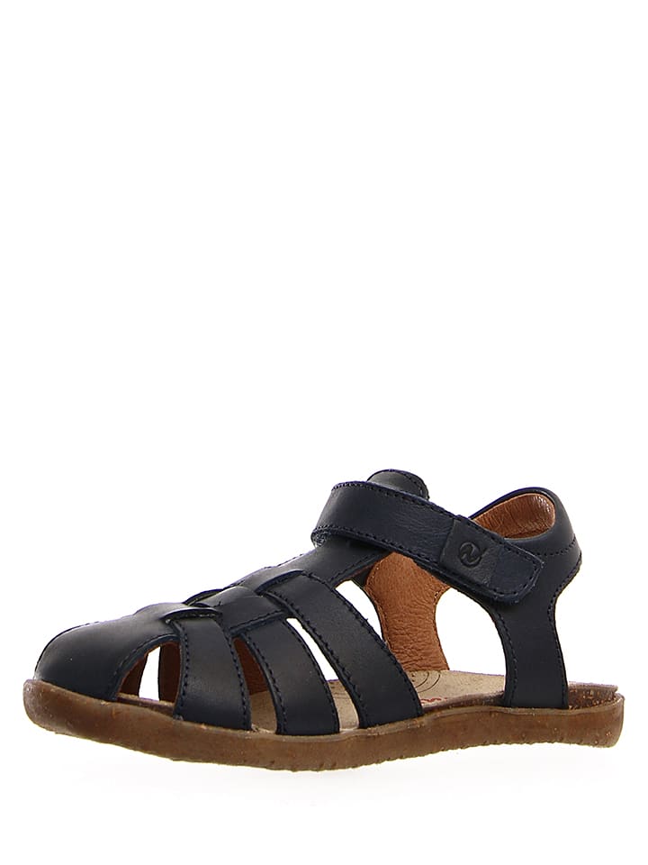 Naturino Skórzane półsandały "Scout" w kolorze granatowym rozmiar: 28