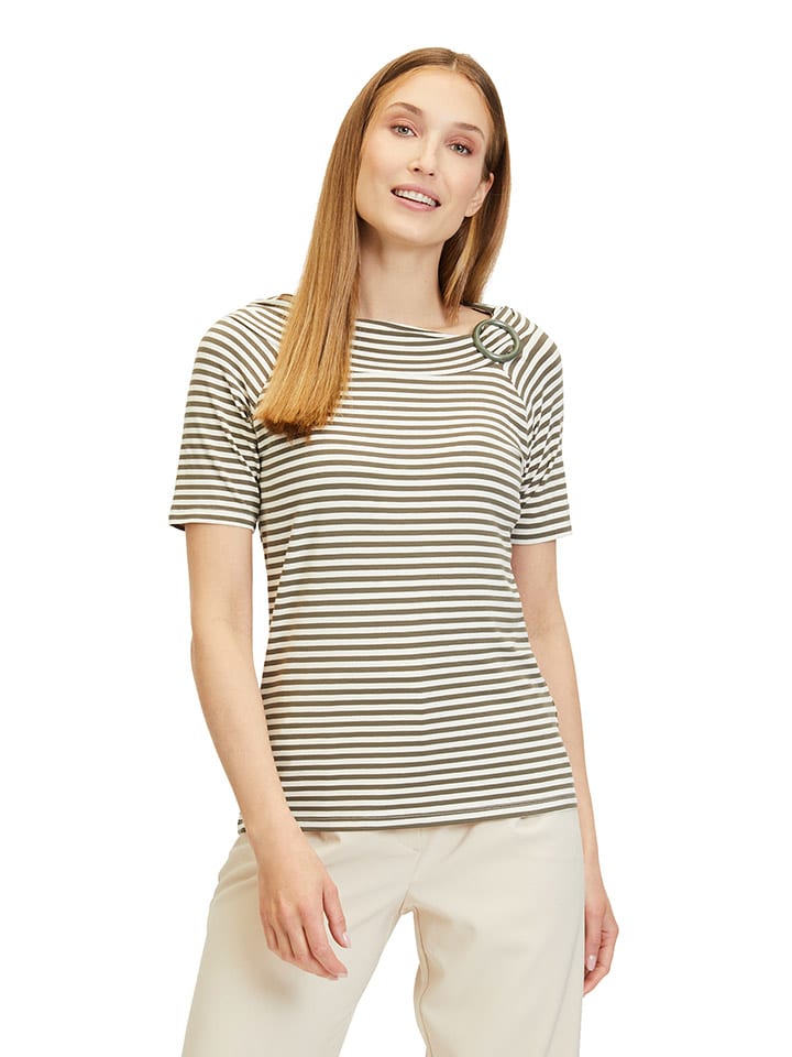 Betty Barclay Koszulka w kolorze oliwkowo-kremowym rozmiar: 40