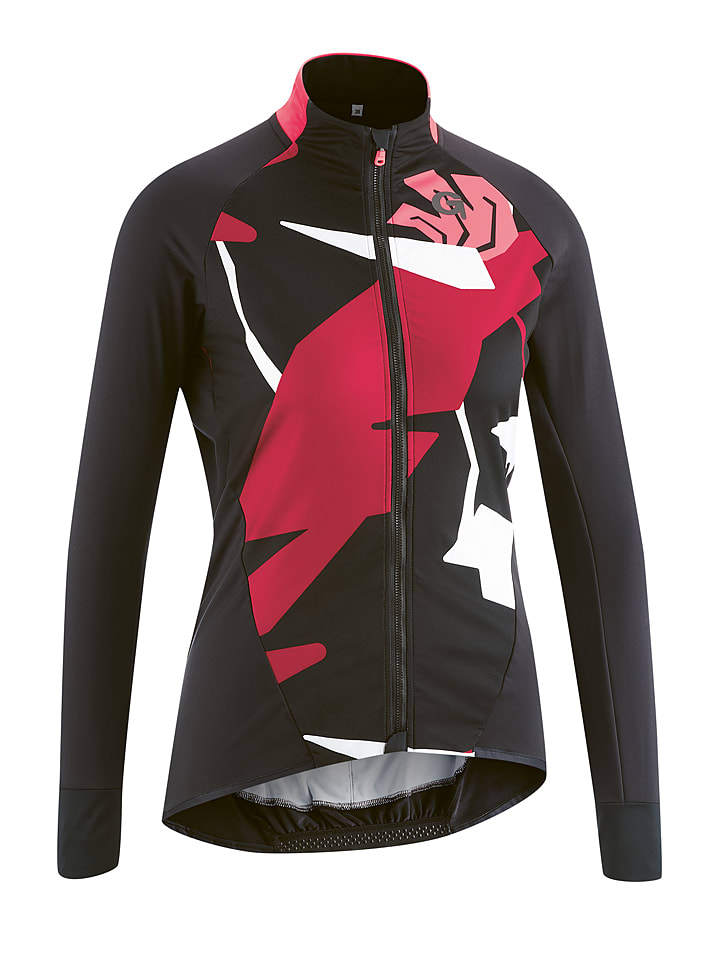 Koszulka kolarska "Muvrella" w kolorze czarnym ze wzorem