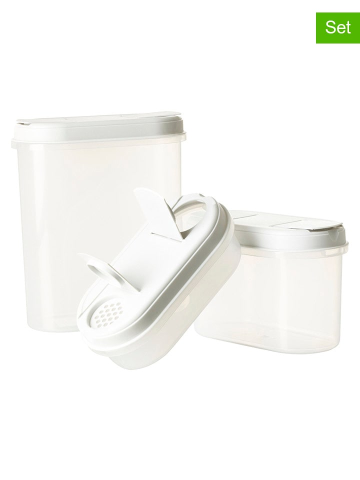 Plast Team Pojemniki (3 szt.) w kolorze białym rozmiar: onesize