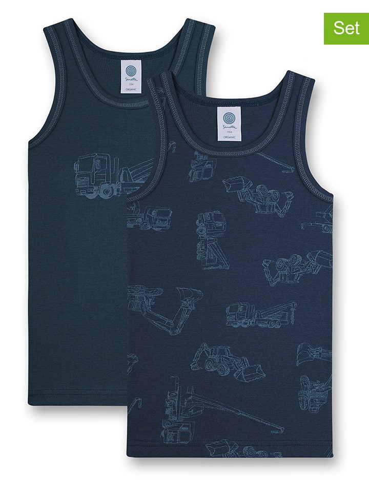 Sanetta Podkoszulki (2 szt.) w kolorze granatowym rozmiar: 116