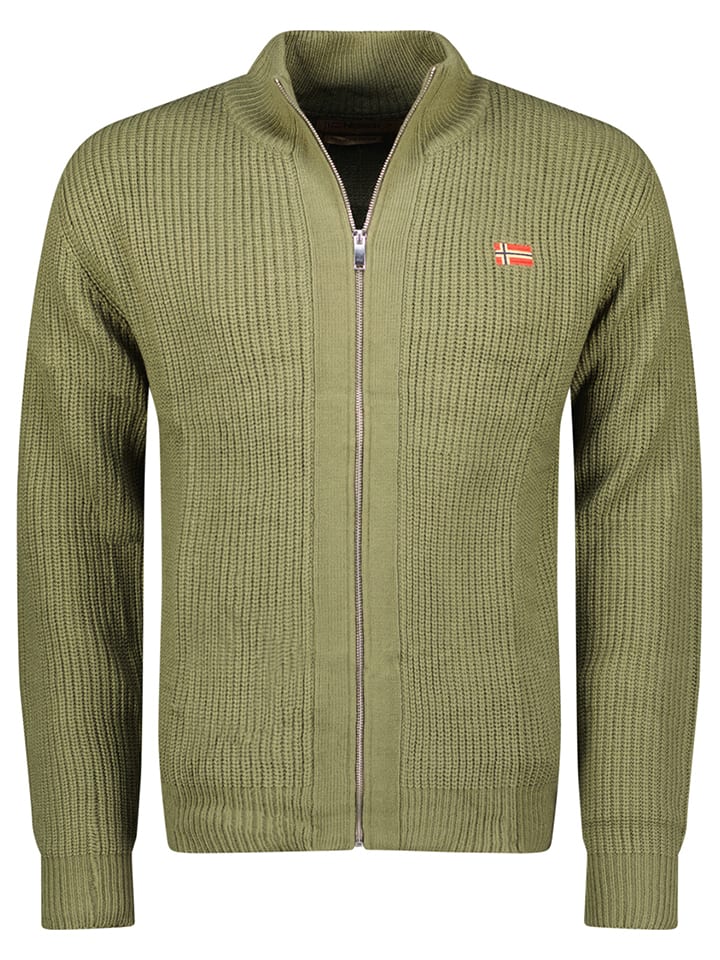 Geographical Norway Kardigan w kolorze khaki rozmiar: XL