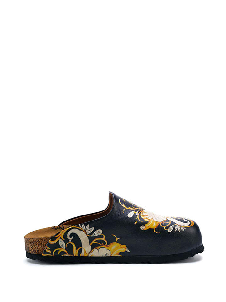 Calceo Chodaki w kolorze czarnym ze wzorem rozmiar: 39