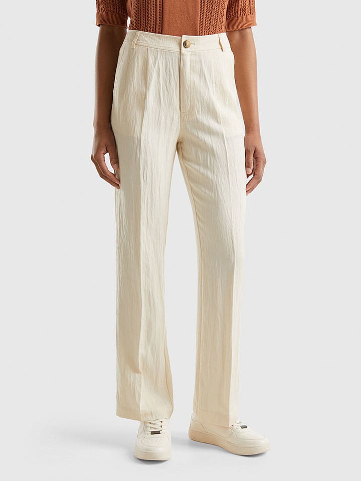 Benetton Spodnie w kolorze beżowym rozmiar: 36