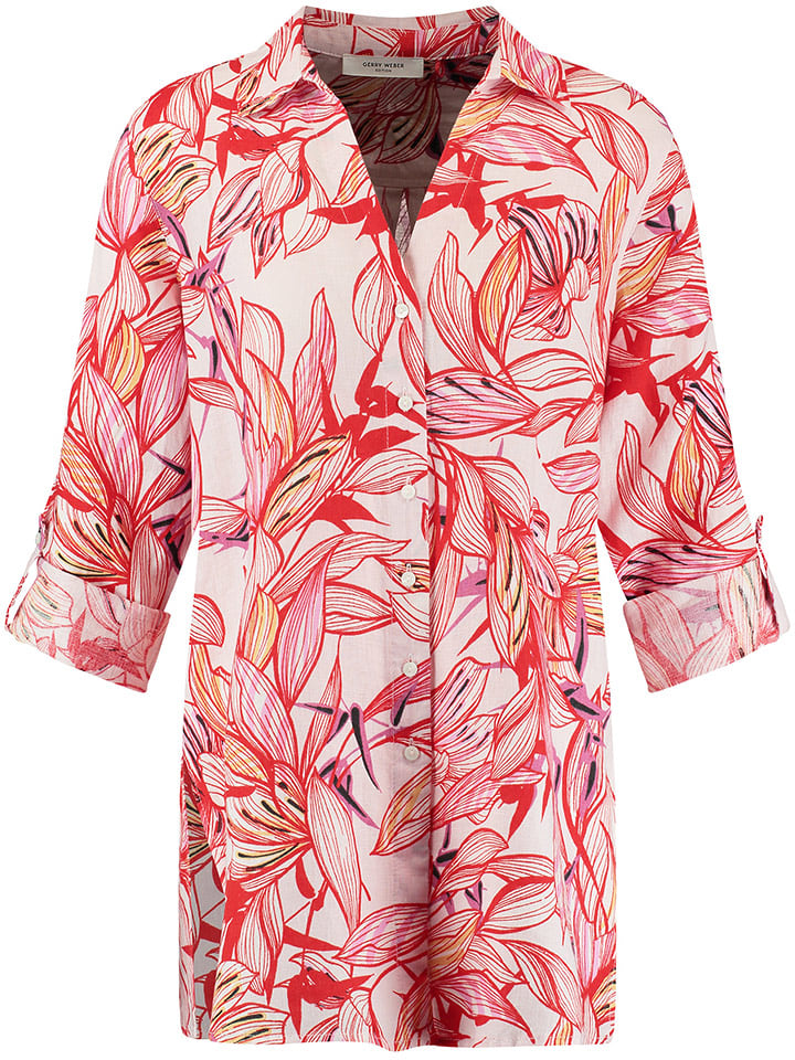 Gerry Weber Koszula w kolorze czerwono-kremowym rozmiar: 36