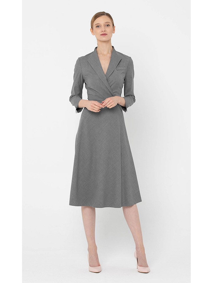 Deni Cler Sukienka w kolorze szarym rozmiar: 42