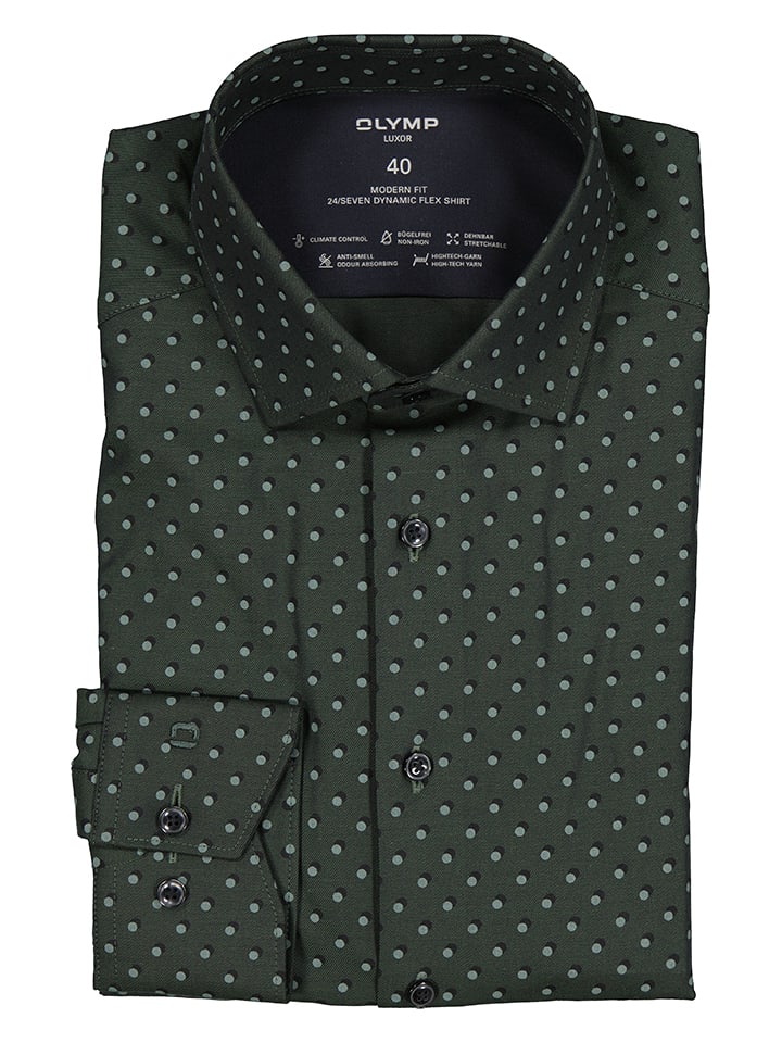 OLYMP Koszula "Luxor" - Modern fit - w kolorze zielonym rozmiar: 43