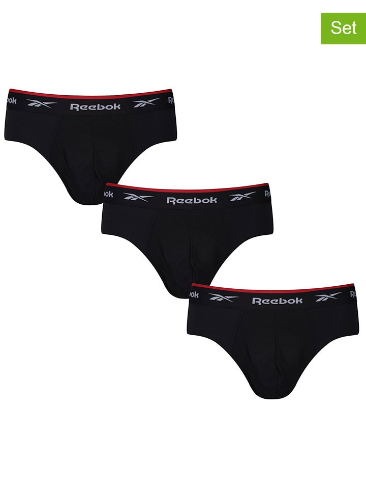 Reebok Slipy (3 pary) "Wiggins" w kolorze czarnym rozmiar: M