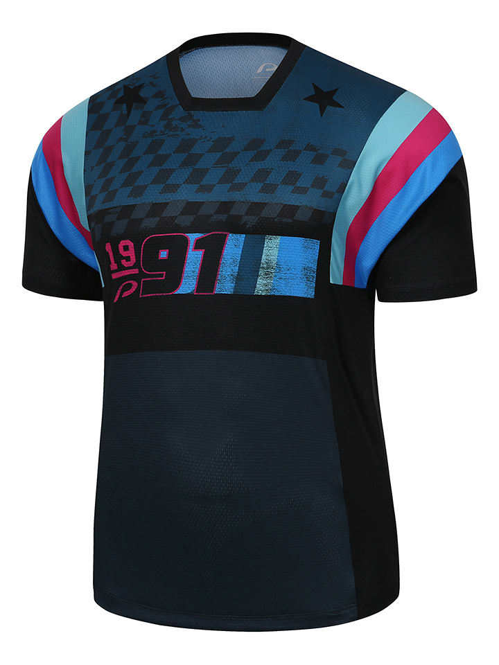 Protective Koszulka kolarska "Beat the Rush" w kolorze morskim rozmiar: S