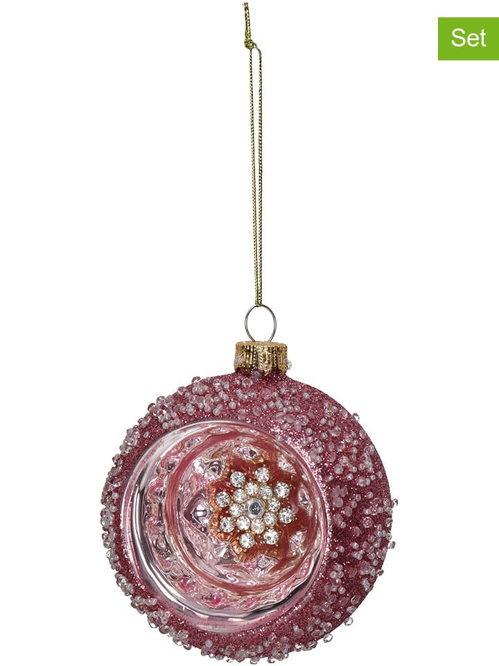 Kersten Bombki (2 szt.) w kolorze srebrnym - Ø 8 cm rozmiar: onesize