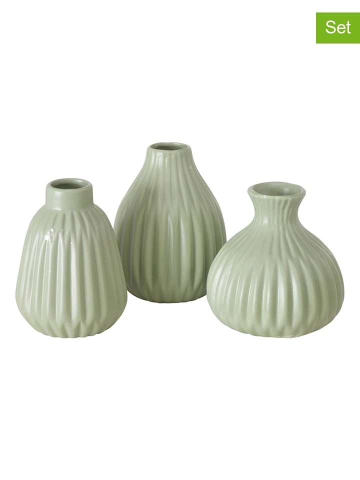 Boltze Wazony (3 szt.) "Esko" w kolorze zielonym rozmiar: onesize