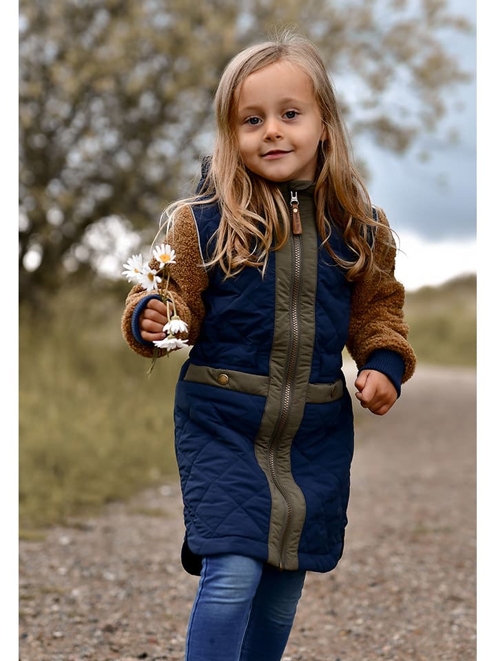 mikk-line Płaszcz zimowy w kolorze granatowo-brązowym rozmiar: 116