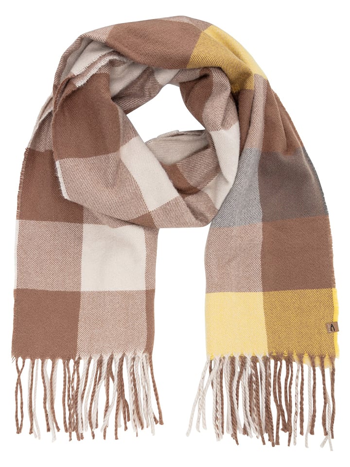 Camel Active Szal w kolorze jasnobrązowo-żółtym - 180 x 50 cm rozmiar: onesize