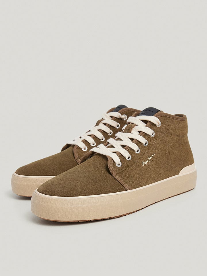 Pepe Jeans FOOTWEAR Skórzane sneakersy w kolorze brązowym rozmiar: 43