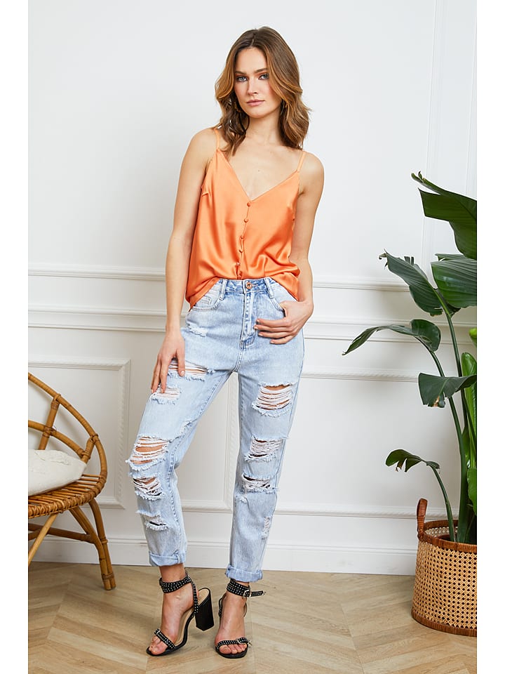 Top "Jochua" w kolorze pomarańczowym