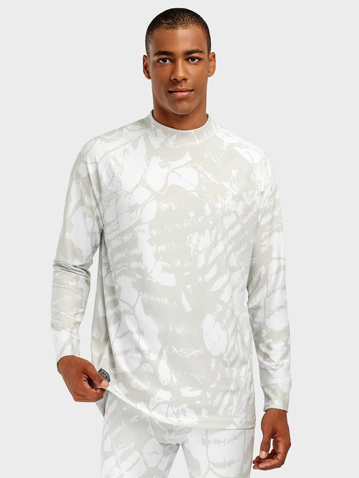 Siroko Podkoszulek funkcyjny "Slush" w kolorze szaro-białym rozmiar: M