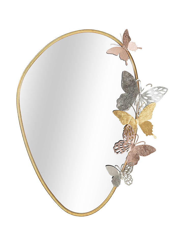 Mauro Ferretti Lustro ścienne w kolorze złoto-srebrnym - 71,5 x 58,5 cm rozmiar: onesize