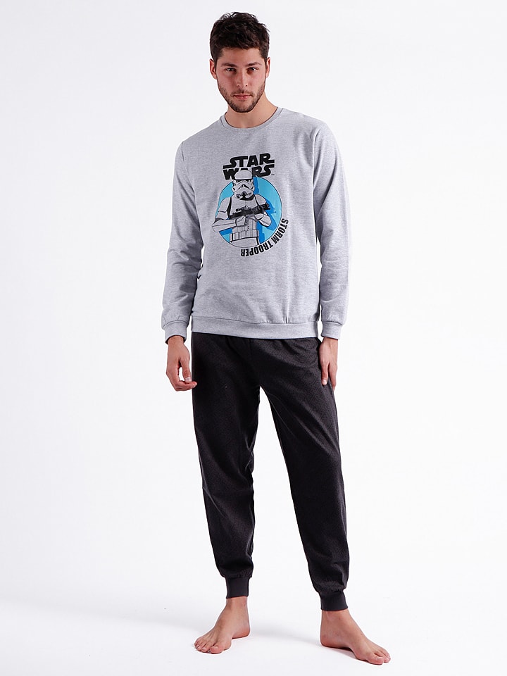 Star Wars Piżama w kolorze jasnoszaro-czarnym rozmiar: XL