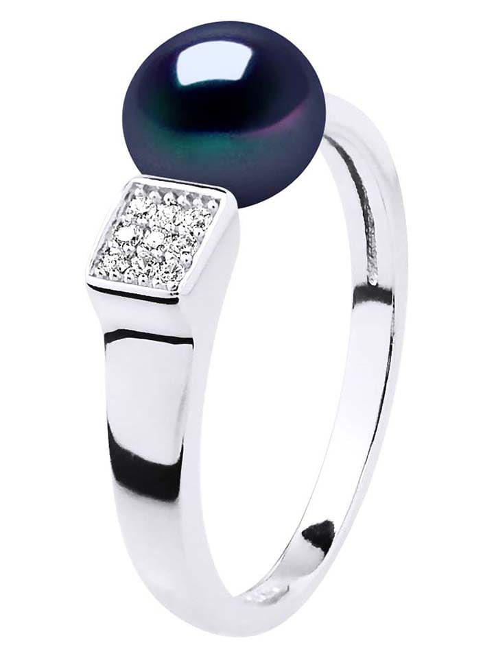 Pearl Addict Srebrny pierścionek z perłą rozmiar: onesize