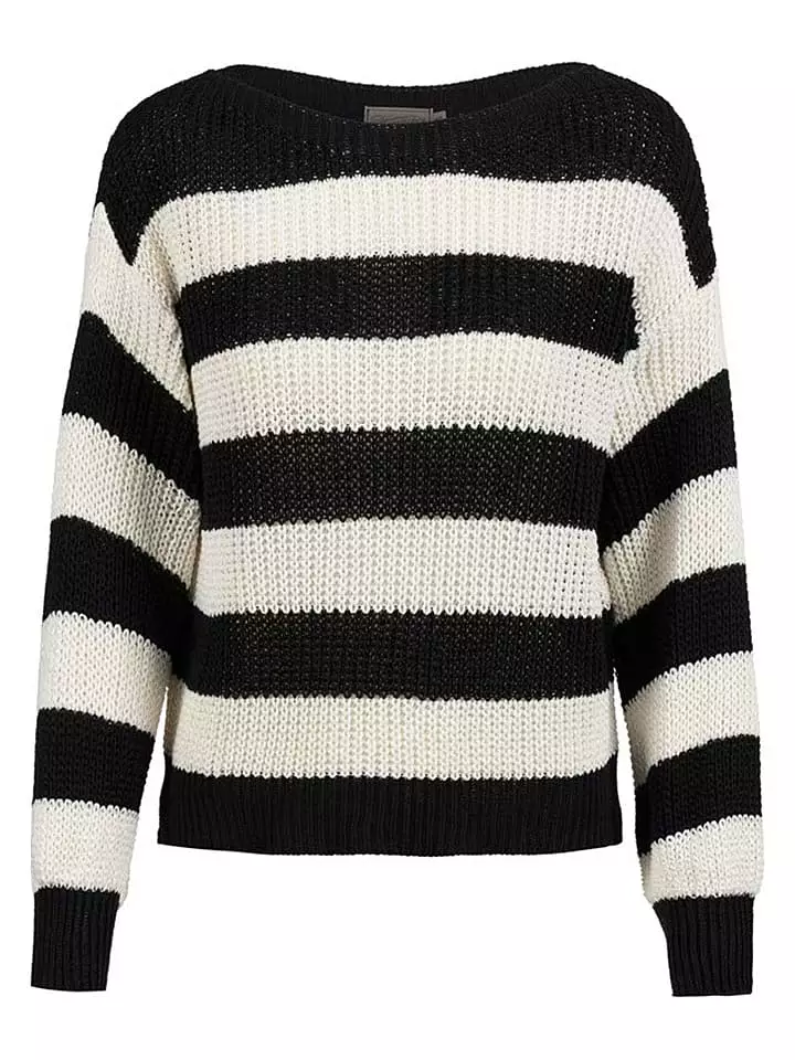 Herrlicher Sweter "Louise" w kolorze kremowo-czarnym rozmiar: M