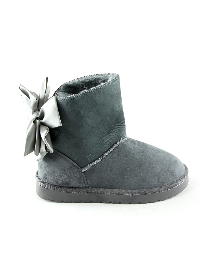 Botki zimowe w kolorze szarym