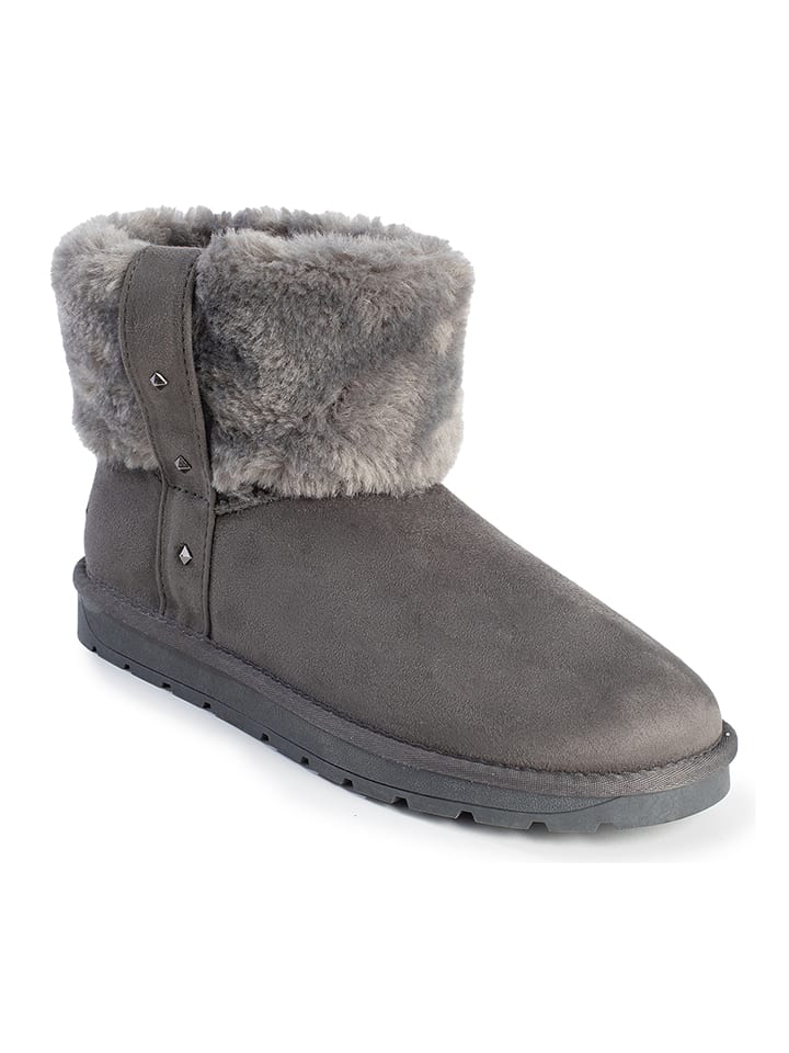 Botki zimowe "Estelle" w kolorze szarym