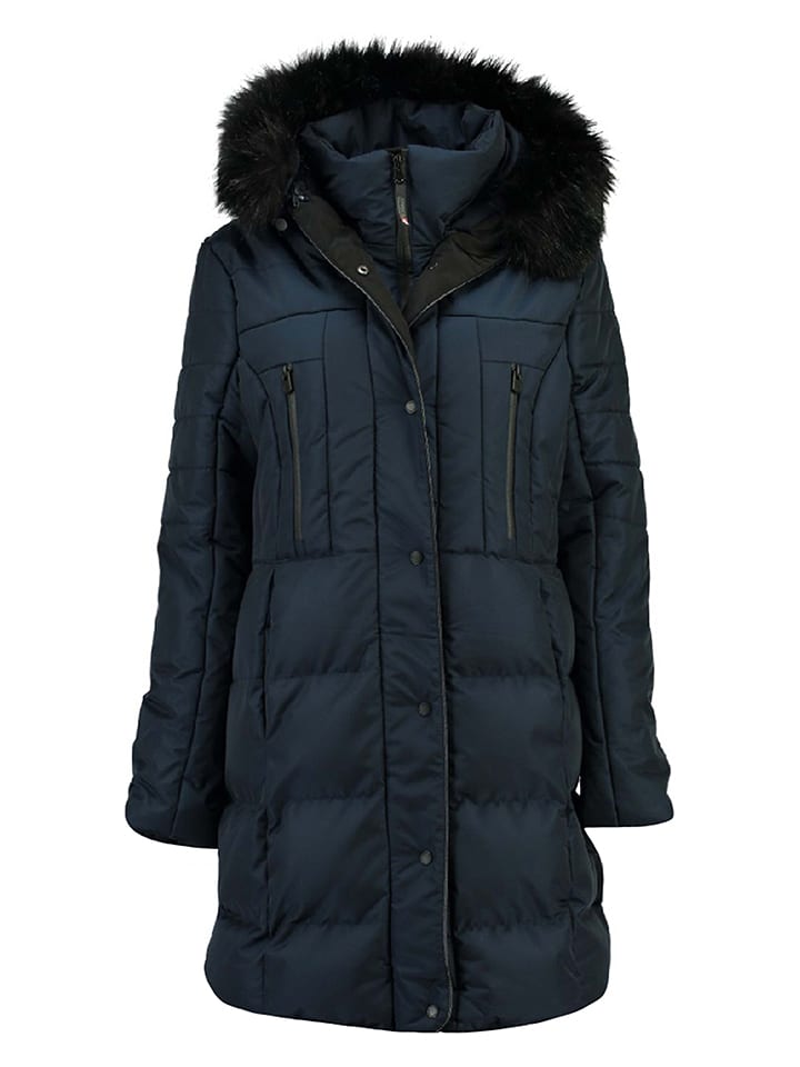 Płaszcz zimowy "Diaz" w kolorze granatowym