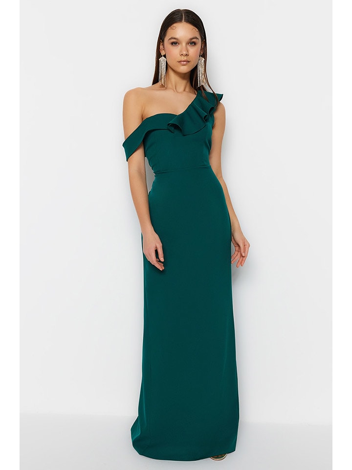 trendyol Sukienka w kolorze ciemnozielonym rozmiar: 42