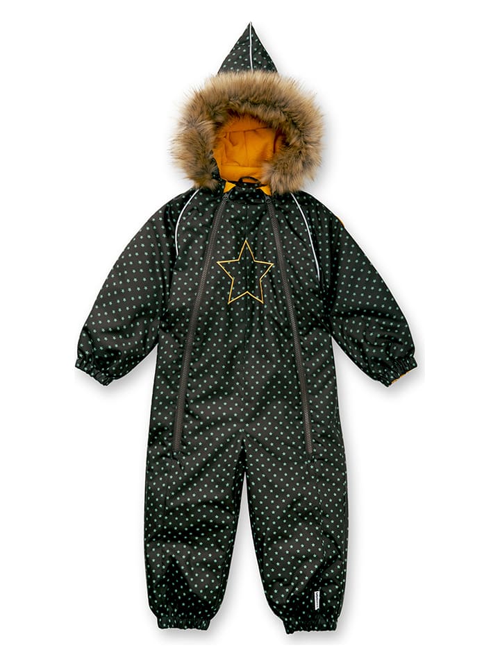 Kombinezon zimowy "Norwalk" w kolorze czarno-zielono-żółtym