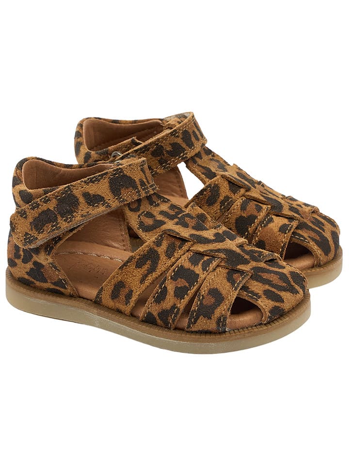 POM POM Skórzane półsandały w kolorze jasnobrązowym rozmiar: 26