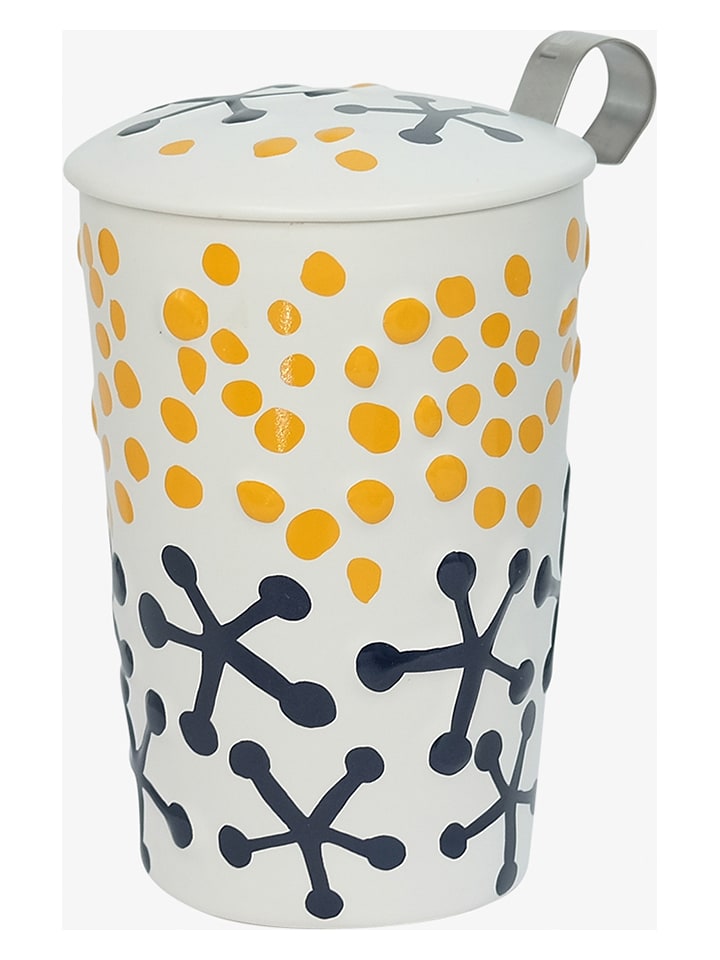 Eigenart Kubek "Teaeve - Little Animals" w kolorze żółtym do herbaty - 350 ml rozmiar: onesize