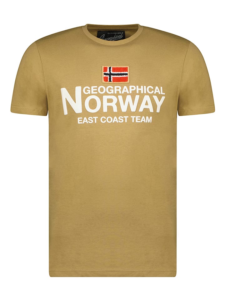 Geographical Norway Koszulka "Jacky" w kolorze beżowym rozmiar: L